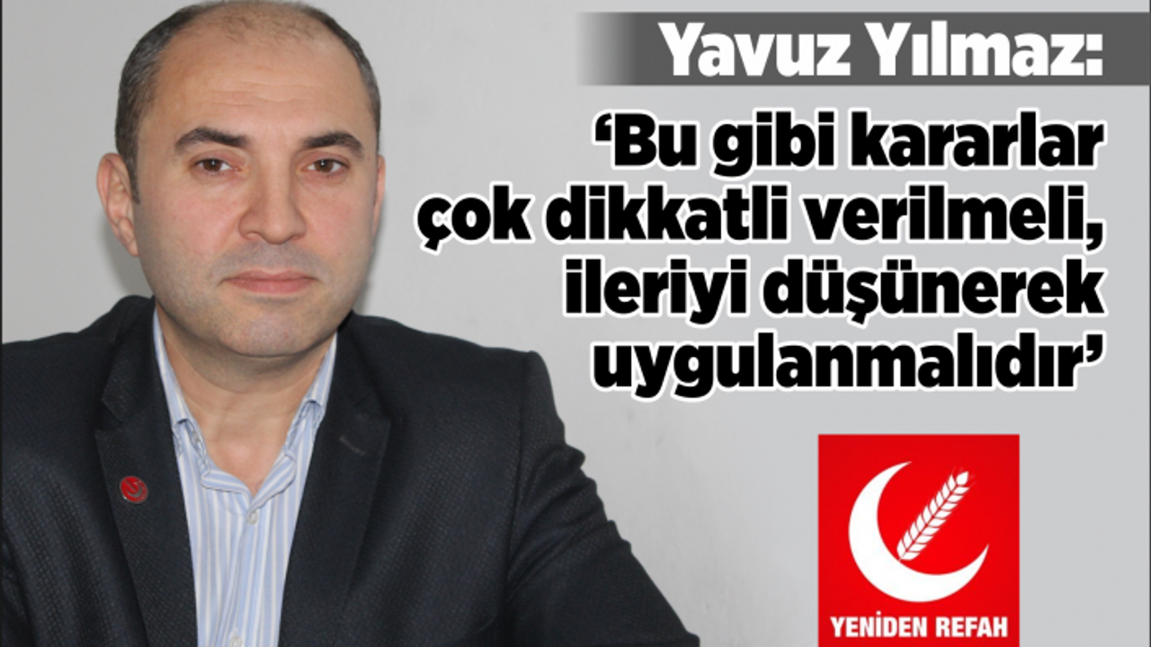 Yeniden Refah'tan Araç Muayene İstasyonu açıklaması