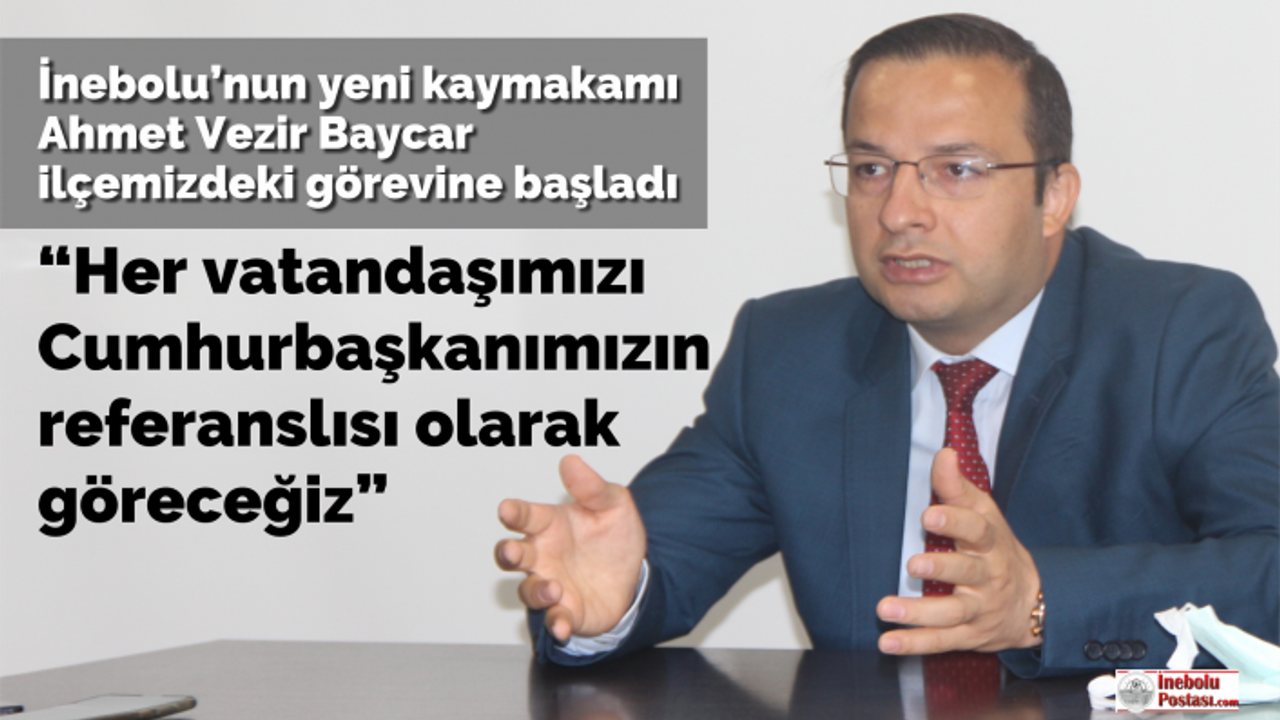 Yeni Kaymakam Baycar, göreve başladı