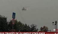 Sisli ve karlı havada helikopterin zor anları | İnebolu Haber