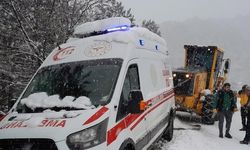 Hasta taşıyan ambulans yolda kaldı!