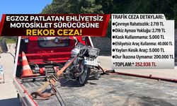 Egzoz patlatan ehliyetsiz motosiklet sürücüsüne rekor ceza!