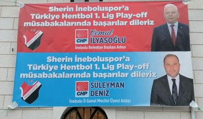 İneboluspor'a destek afişleri asıldı