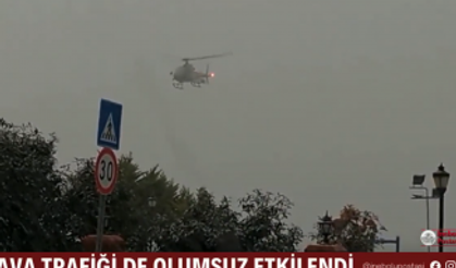 Sisli ve karlı havada helikopterin zor anları | İnebolu Haber