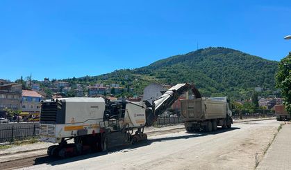 İnebolu'da asfalt çalışması yeniden başladı