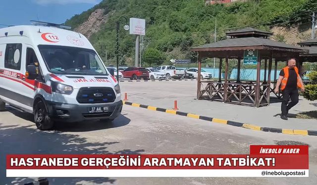 Hastanede gerçeğini aratmayan tatbikat!