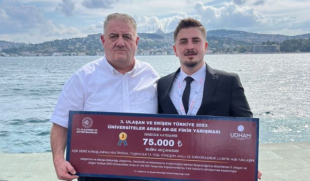 Genç hemşehrimize AR-GE ödülü