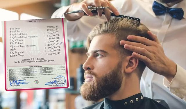 Berber fiyatlarına zam! İşte yeni fiyat tarifesi...