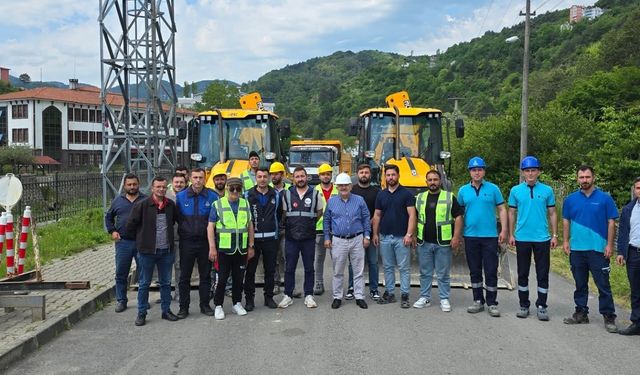 Doğanyurt'ta doğalgaz için ilk  kazma vuruldu