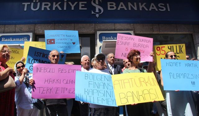 İnebolu’da İş Bankası şube kapatma kararına tepki büyüyor!