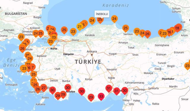 İnebolu’da deniz suyu sıcaklığı Ege’yi aratmıyor