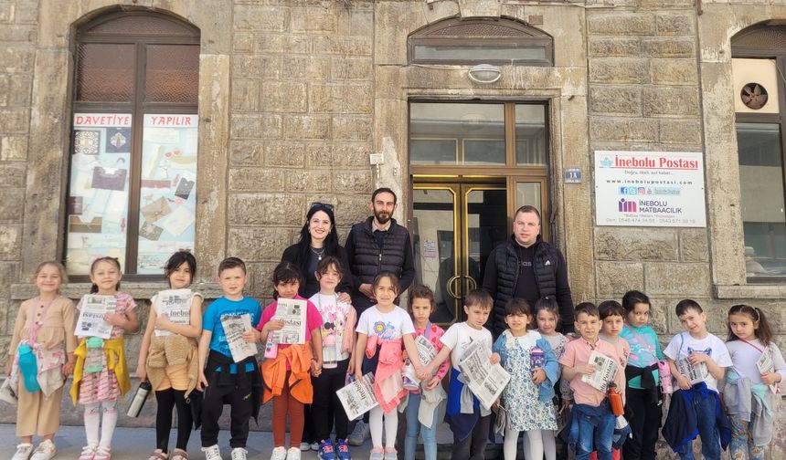 Minik öğrencilerden gazetemize ziyaret
