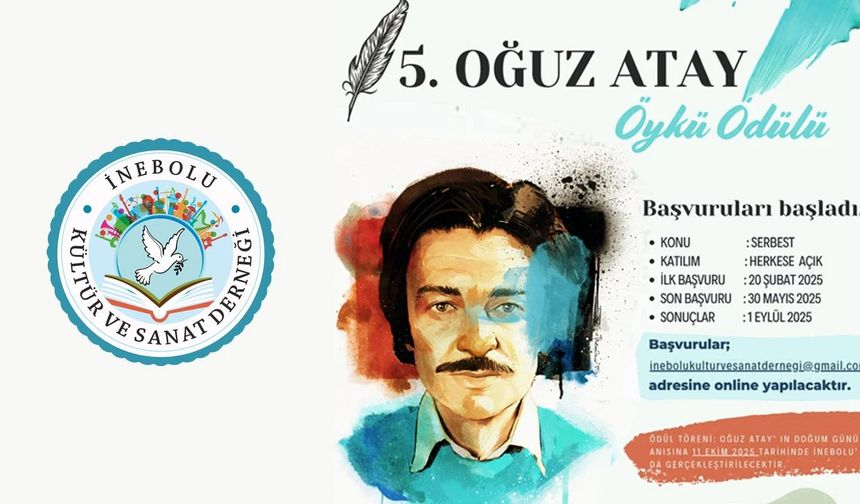5.Oğuz Atay Öykü Ödülü’ne başvuruda son tarih 30 Mayıs 2025!
