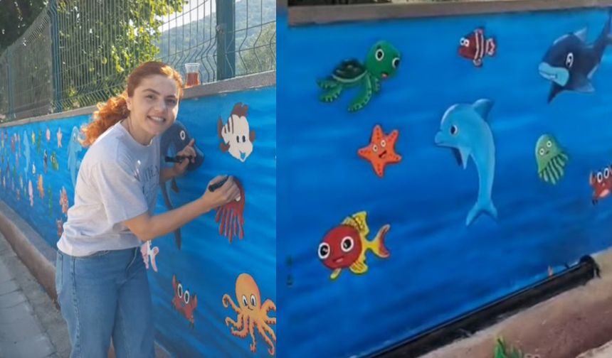 Gamze Hoca, Özlüce Okulu’nu sanatla buluşturdu