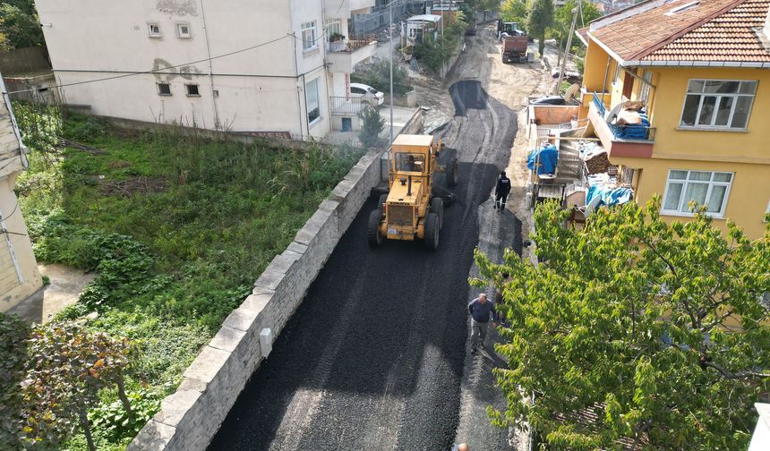 İnebolu'da eski hastane yolu asfalta kavuştu