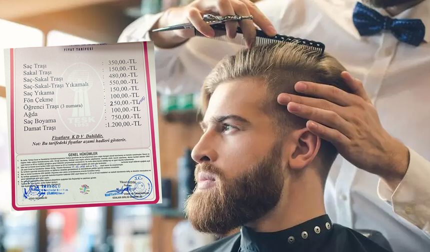 Berber fiyatlarına zam! İşte yeni fiyat tarifesi...