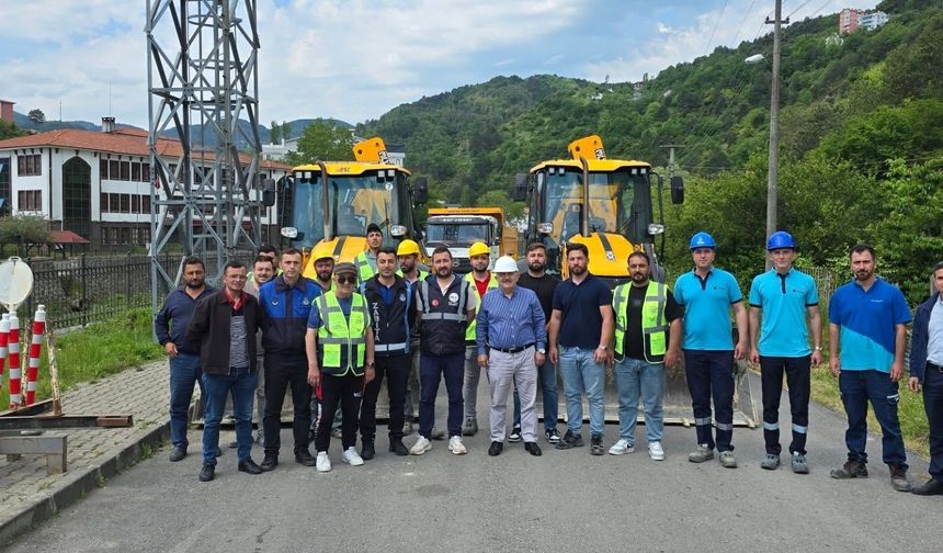 Doğanyurt'ta doğalgaz için ilk  kazma vuruldu