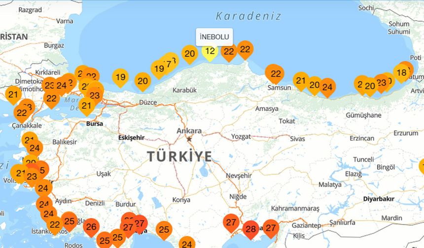 Türkiye'nin en soğuk denizi İnebolu'da...